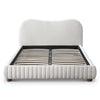 Norme - Queen Size Upholstered Low Profile Platform Bed - Cream