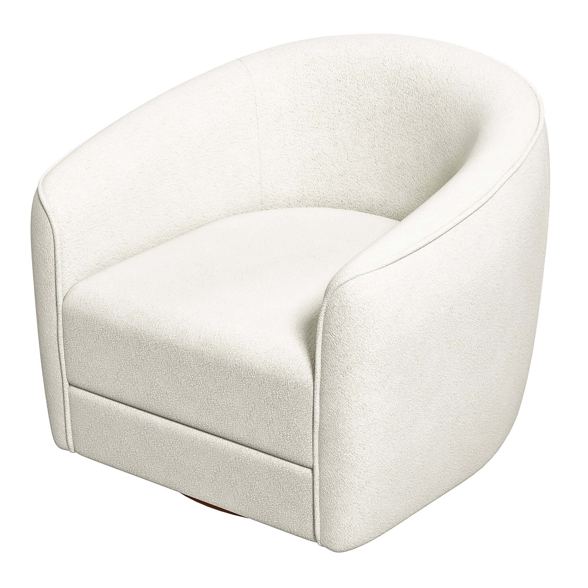 Elise - Mid-Century Modern Swivel Chair - White