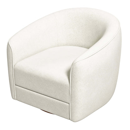 Elise - Mid-Century Modern Swivel Chair - White