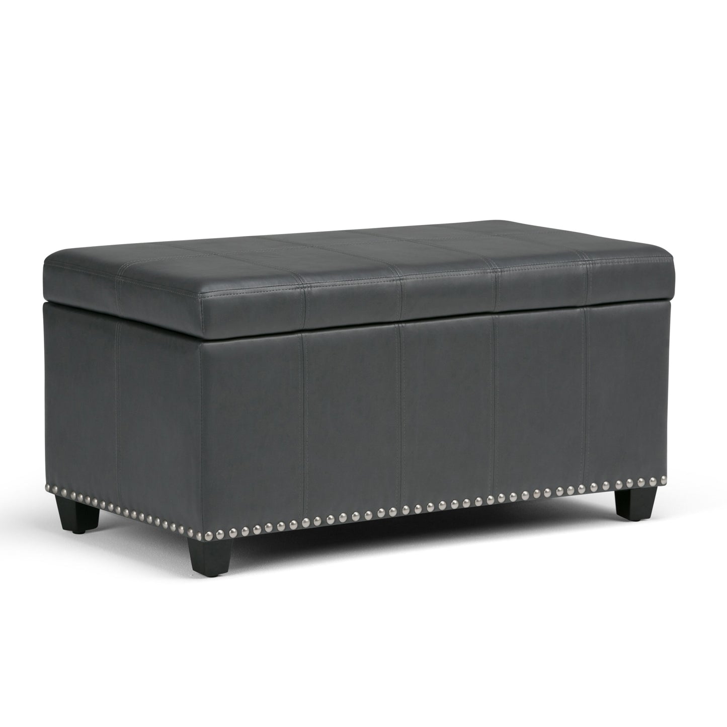 Amelia - Storage Ottoman Bench - Stone Gray