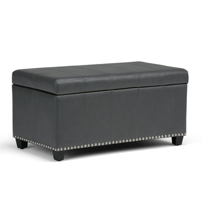 Amelia - Storage Ottoman Bench - Stone Gray
