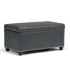 Amelia - Storage Ottoman Bench - Stone Gray
