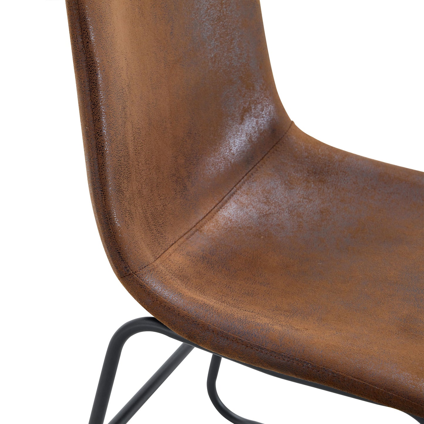 (Set of 4) Retro Chairs, Comfortable Bar Stools, Suitable For Industrial And Vintage Style Environments - Brown