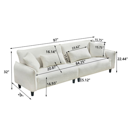 Teddy Velvet Sofa Soft & Comfortable - Beige