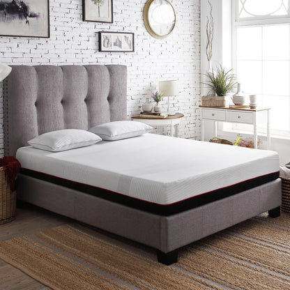 Regen - 10" Twin Size Cooling Copper Infused Memory Foam Mattress - White