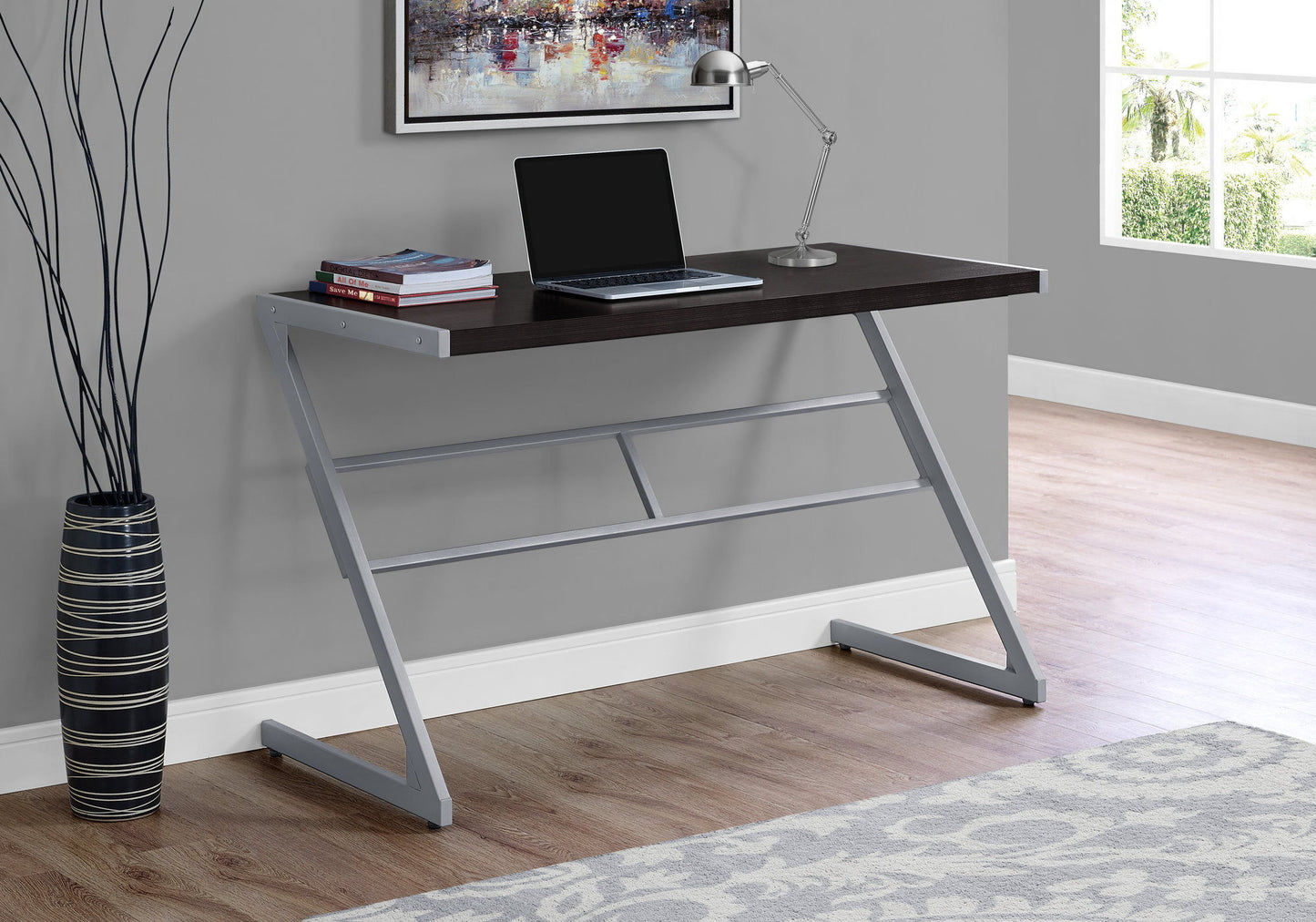 Computer Desk For Home Office, Laptop, Contemporary And Modern - Espresso