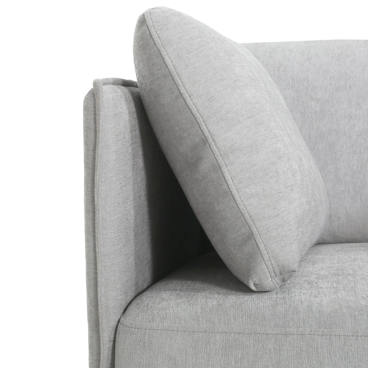 Vintage Lounge Chair With Polyester Upholstery, Solid Wood Frame & Steel Legs - Gray