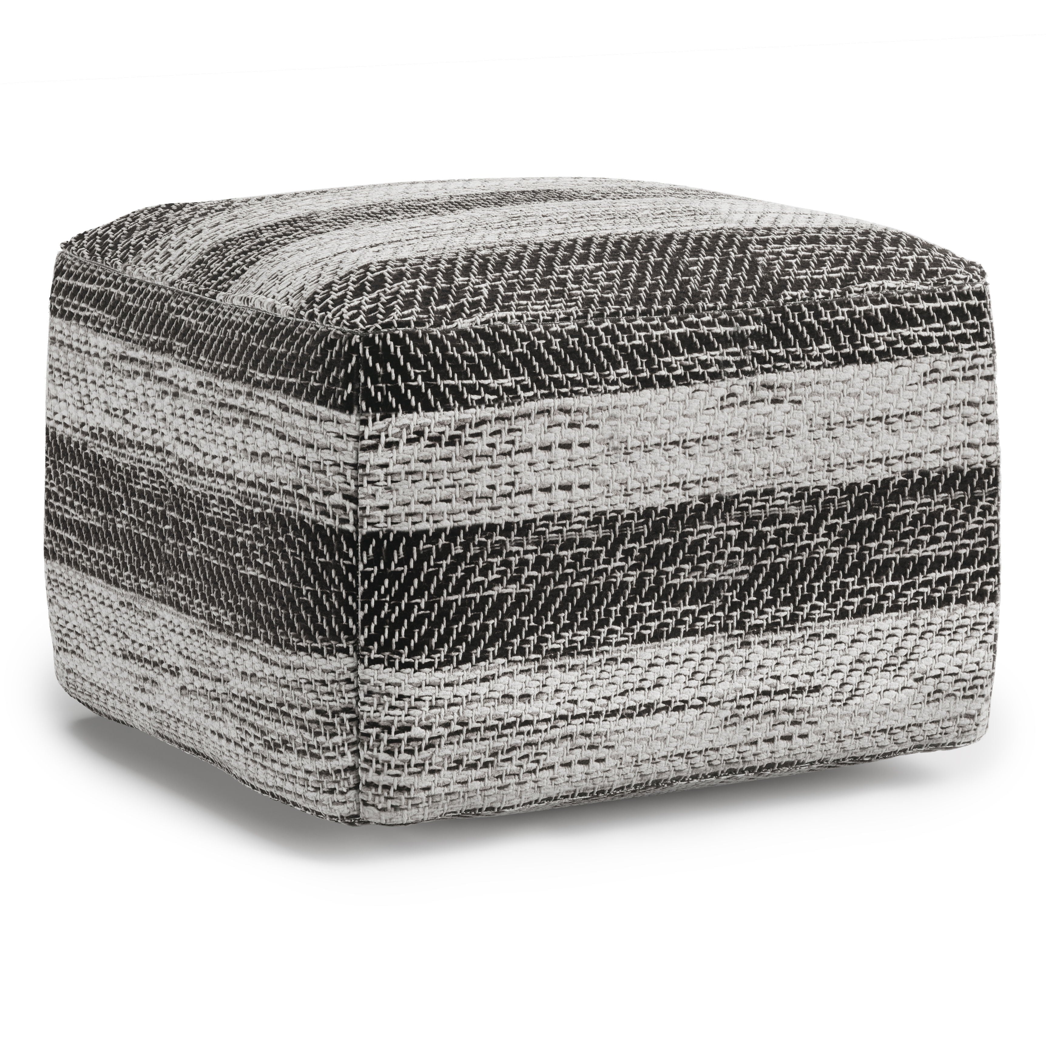 Clay - Square Pouf - Gray Melange
