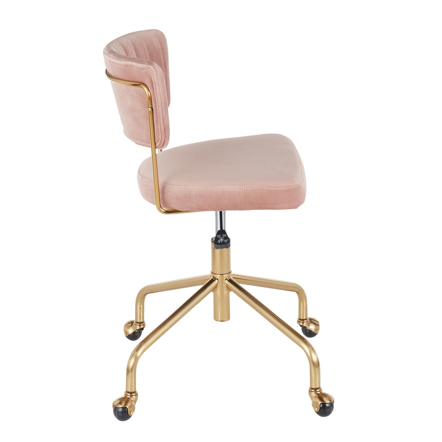 Tania - Contemporary Task Chair - Gold / Pink