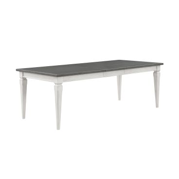 Katia - Dining Table With Leaf - Gray / White