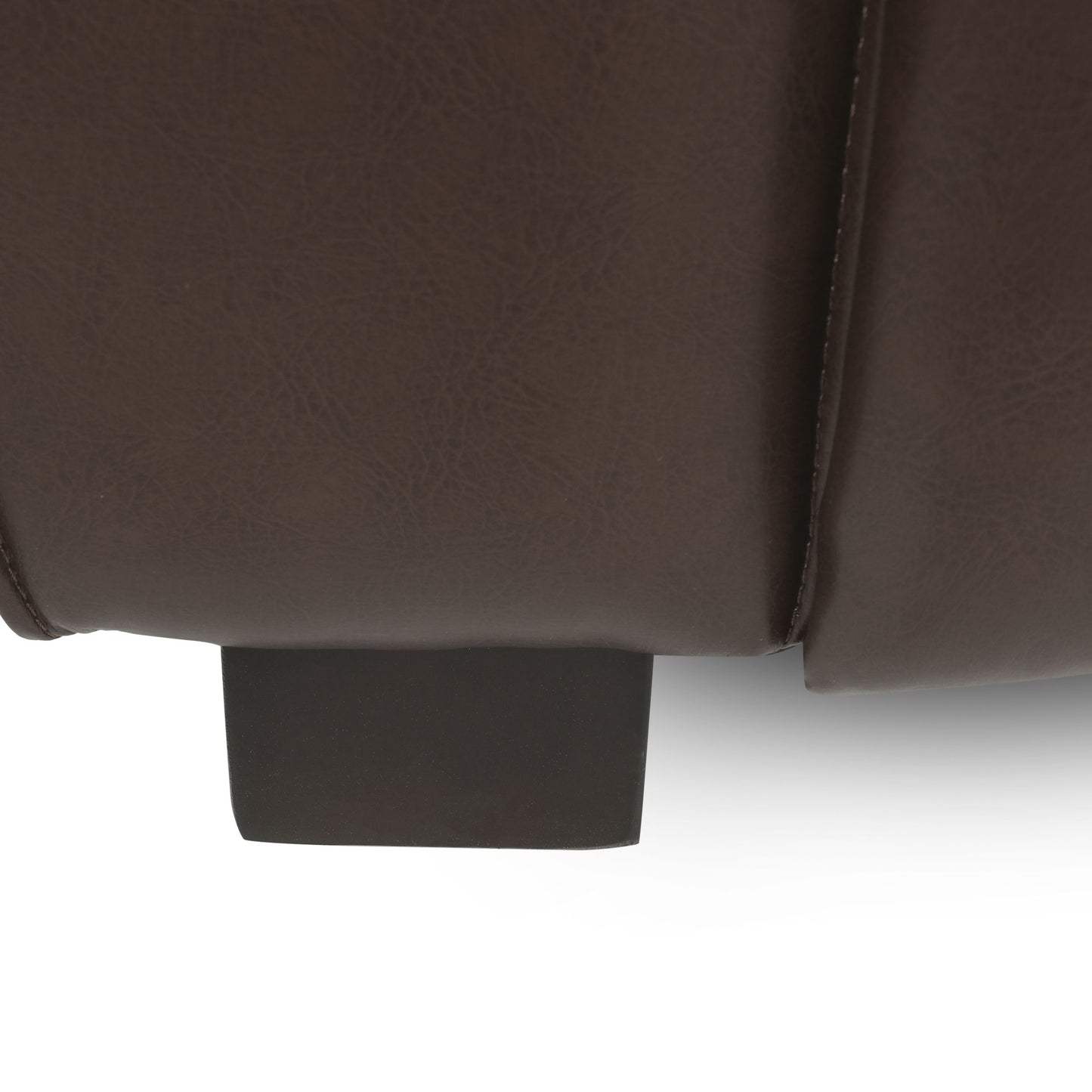 Contemporary 3 Seater Sofa With Tuxedo Design - Dark Brown