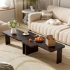 Modern Minimalist Coffee Table Set, Rectangle Coffee Table With Splicing Design, Multifunctional Combination Table For Living Room - Espresso