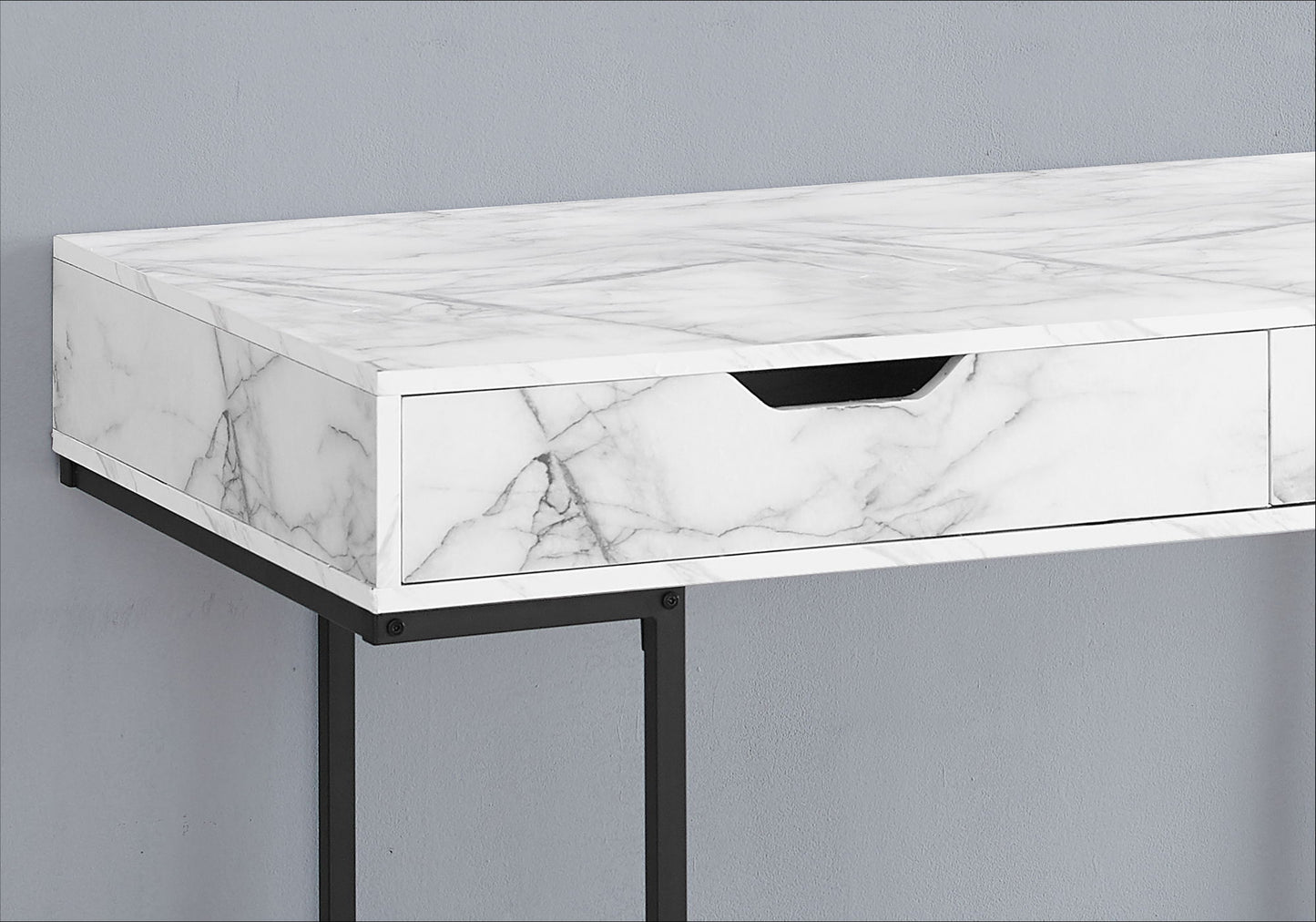 Computer Desk For Home Office, Laptop, Storage Drawers, Elegant Design - White