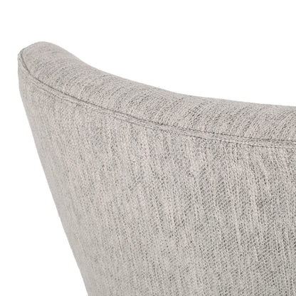 Modern Dining Chair With Durable Fabric Upholstery And Sturdy Wooden Frame (Set of 2) - Light Gray