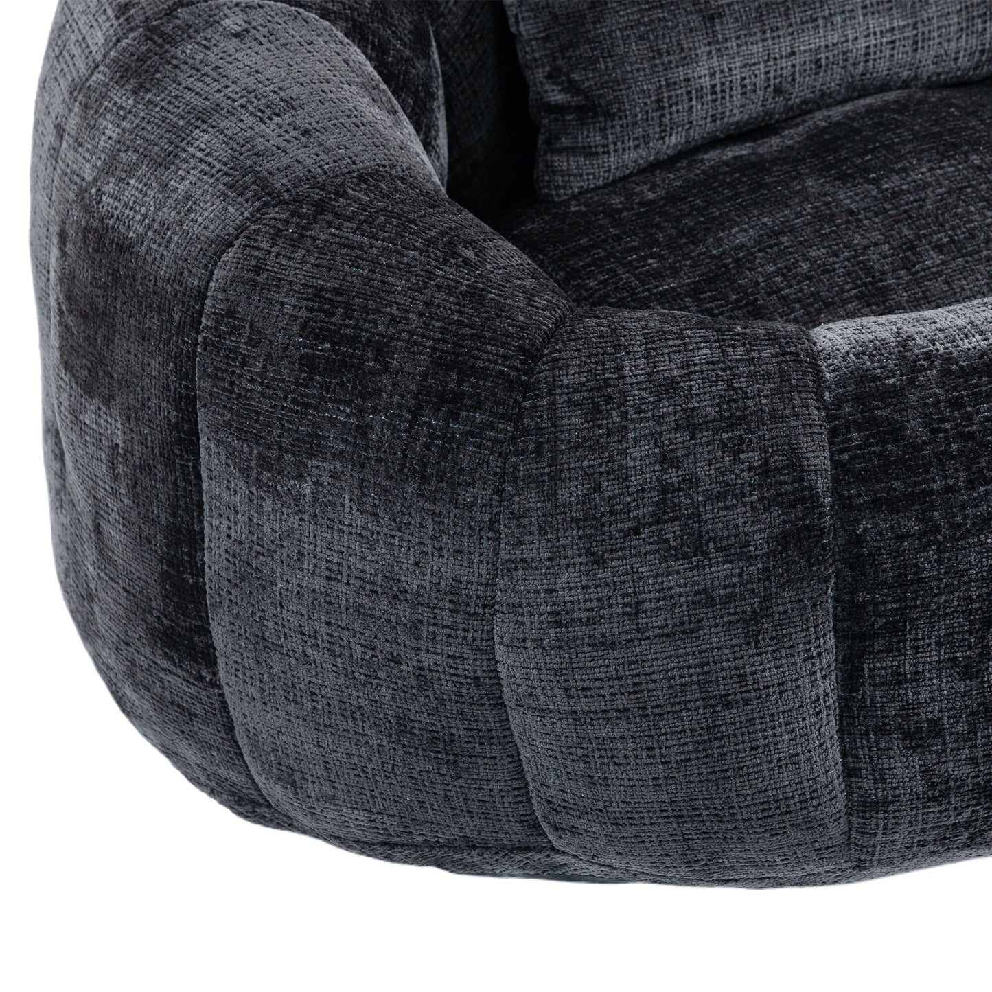 High Back Durable Comfort Bean Bag Sofa Couch For Adults And Kids - Black