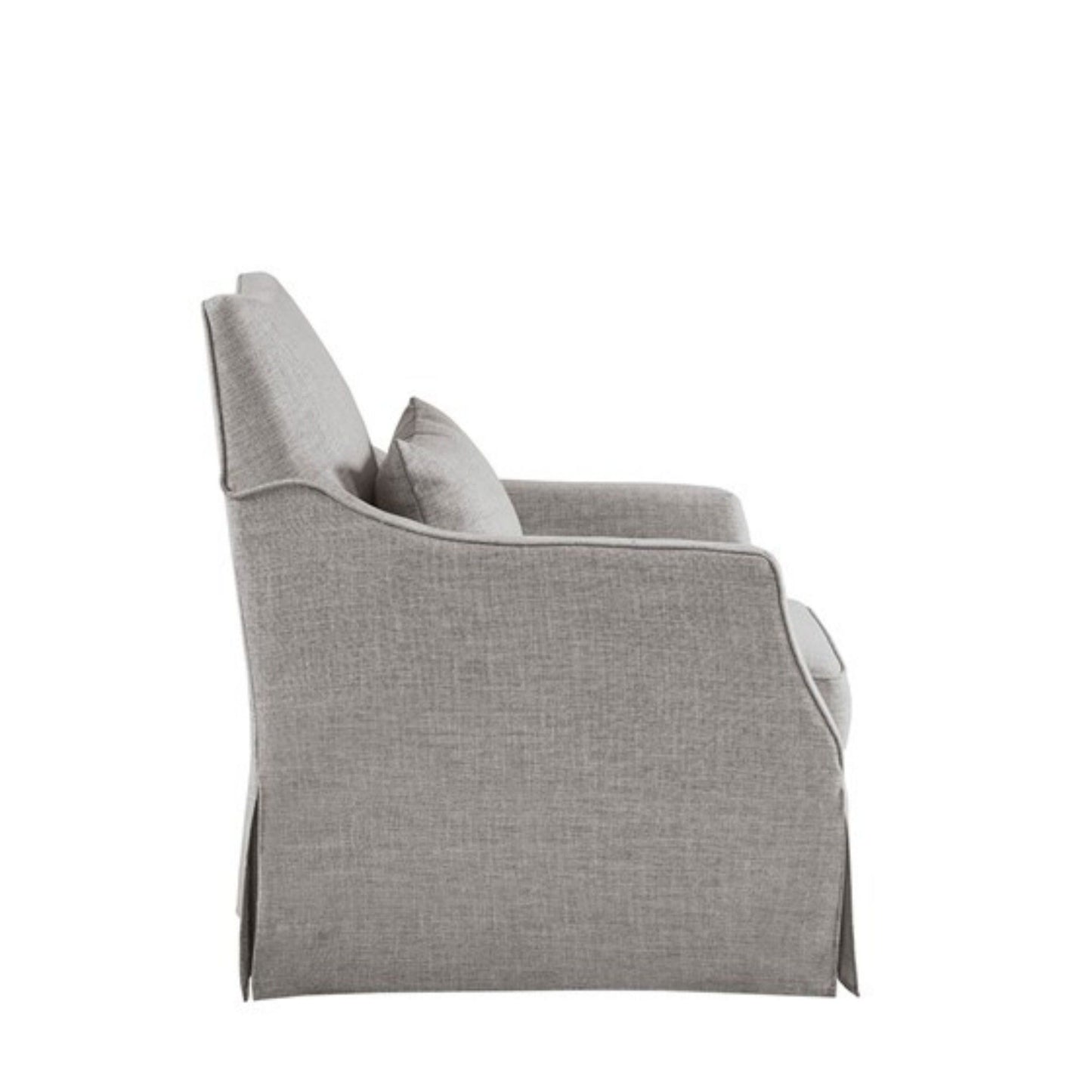 Skirted Swivel Chair Traditional Aesthetic - Gray