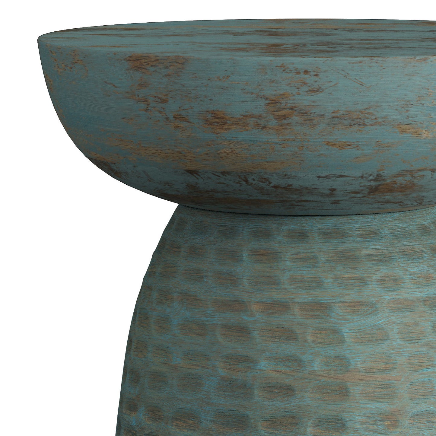 Boyd - Wooden Accent Table - Teal Wash