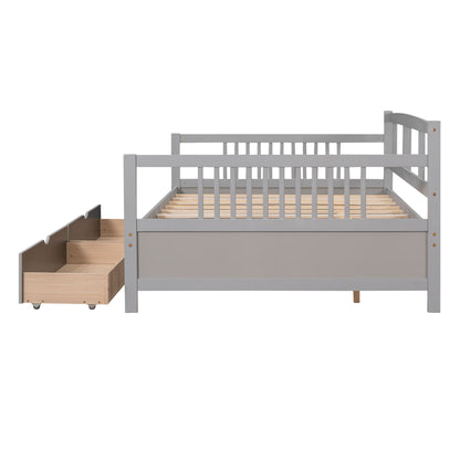 Full Size DayBed With 2 Drawers - Gray