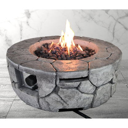 Reinforced - Outdoor Fire Pit - Stone Gray