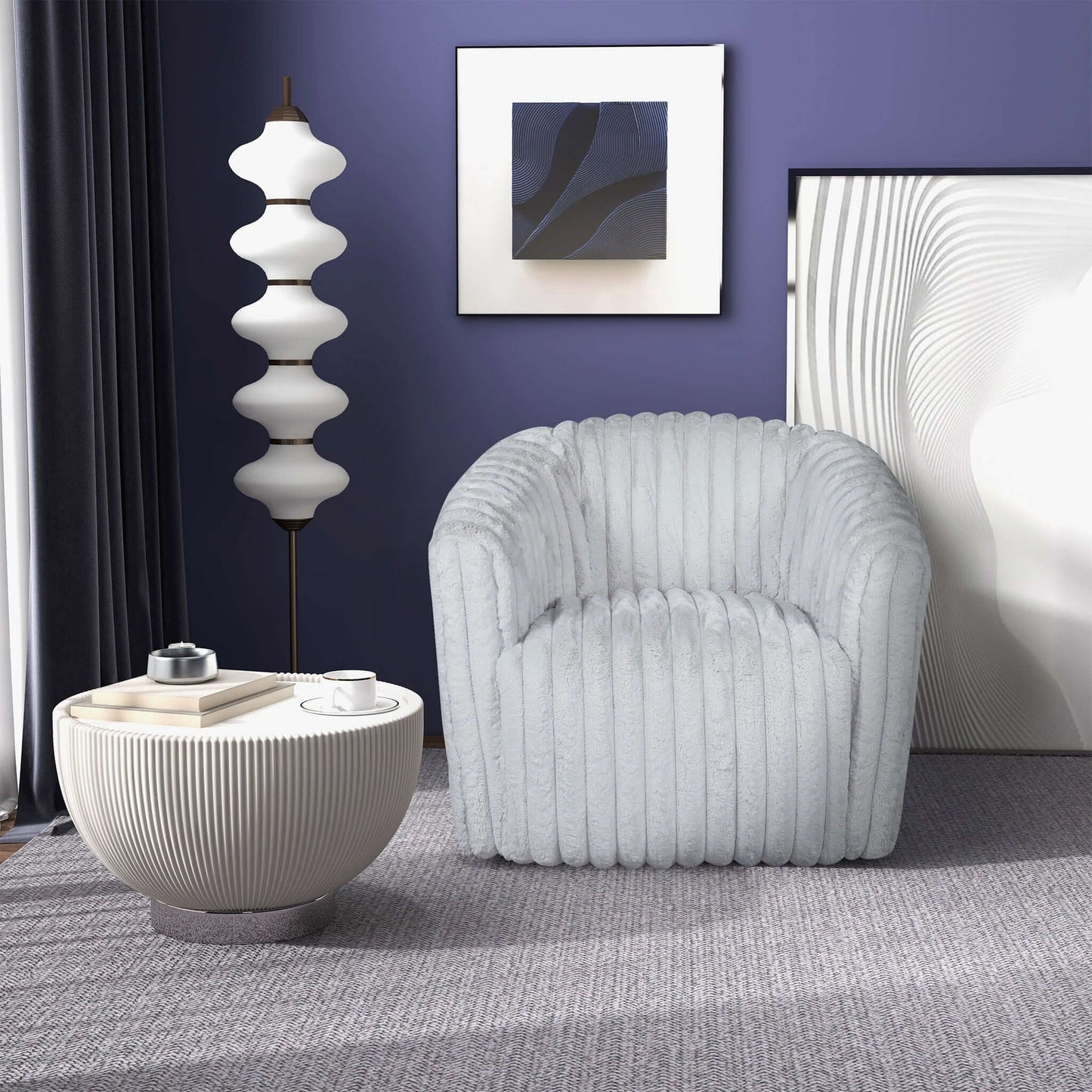 Mira - Swivel Chair - Light Gray