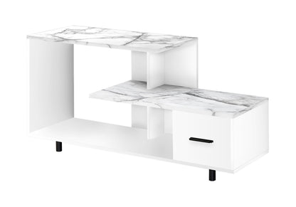 TV Stand, Console, Media Entertainment Center, Storage Drawer, Contemporary & Modern - White