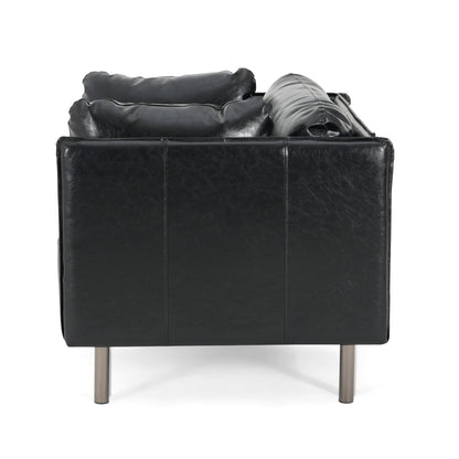 Vintage Lounge Chair With Polyester Upholstery - Black