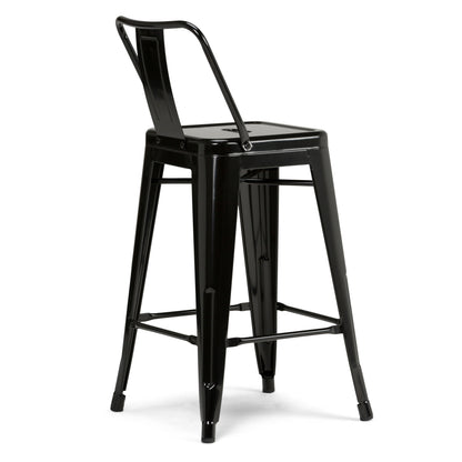 Rayne - Metal Counter Height Stool (Set of 2) - Black