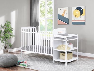 Ramsey - 3 In 1 Convertible Crib, Changer Combo - White