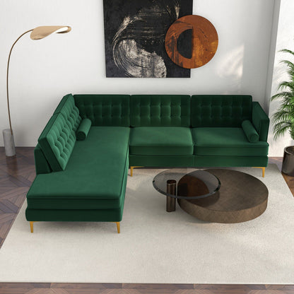 Brooke - Sectional Sofa Left Facing - Green