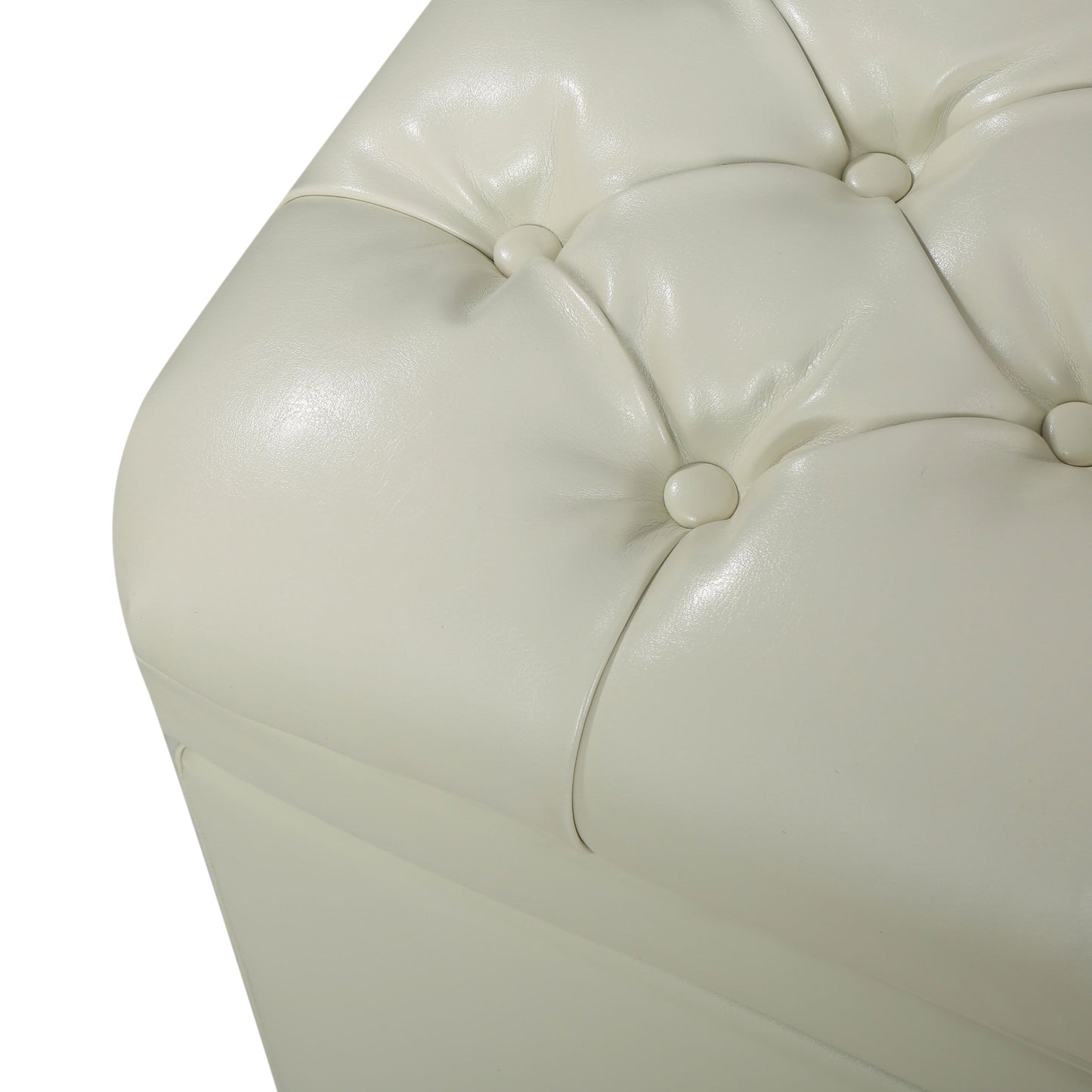 Juliana - Storage Ottoman With Hidden Compartment - Ivory