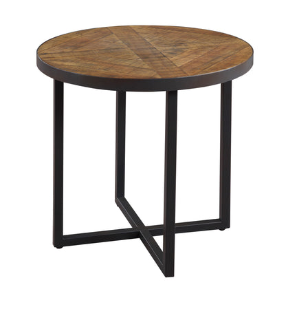 Faro - Round End Table - Brown