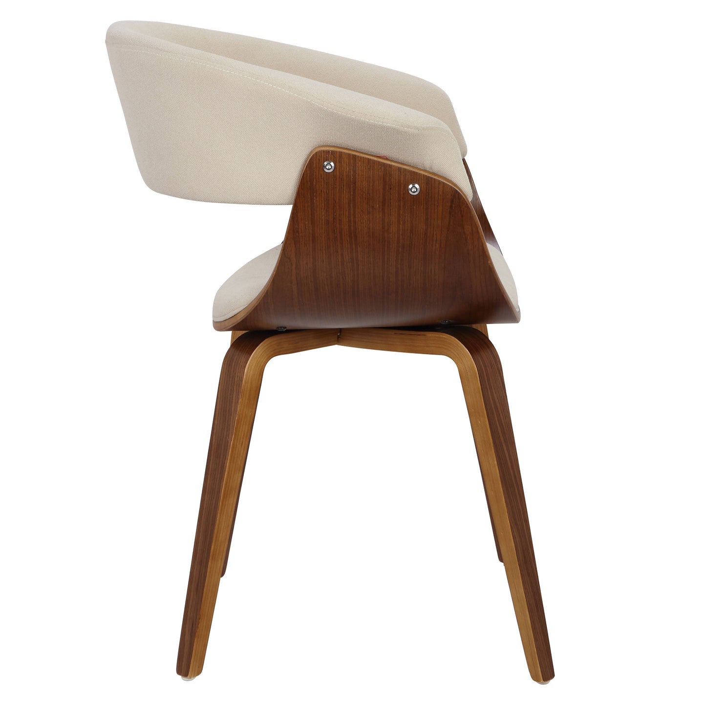 Vintage Mod - Mid-Century Modern Dining / Chair (Set of 2) - Walnut / Cream