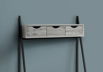 Computer Desk For Home Office, Laptop, Leaning, Storage Drawers, Contemporary & Modern - Gray