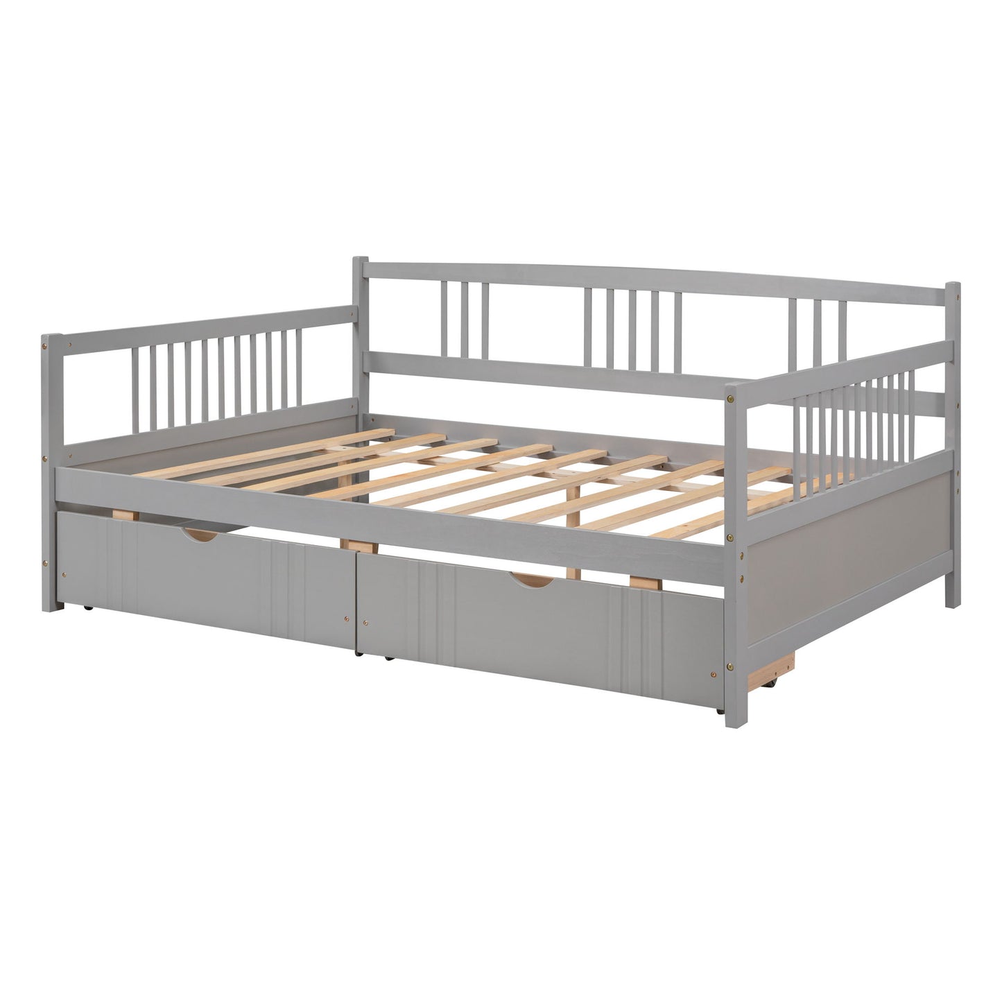 Full Size DayBed With 2 Drawers - Gray