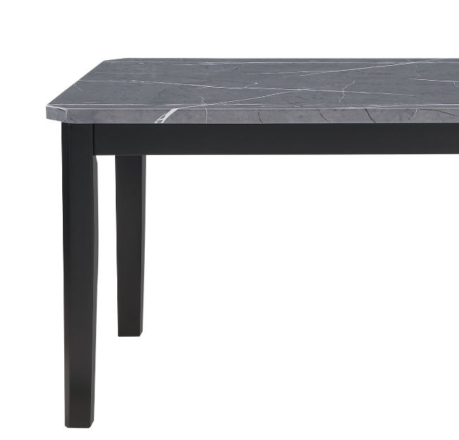 Vhong - Dining Table, 4 Chairs And Bench Set - Gray