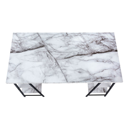 Computer Desk For Home Office, Laptop, Storage Shelves, Contemporary Versatile Placement - White