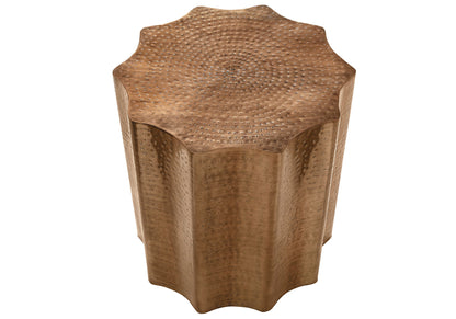 Drum Accent Side Table, Contemporary - Copper