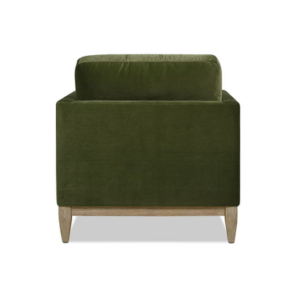 Knox - Modern Farmhouse Chaise Lounge Chair - Olive Green