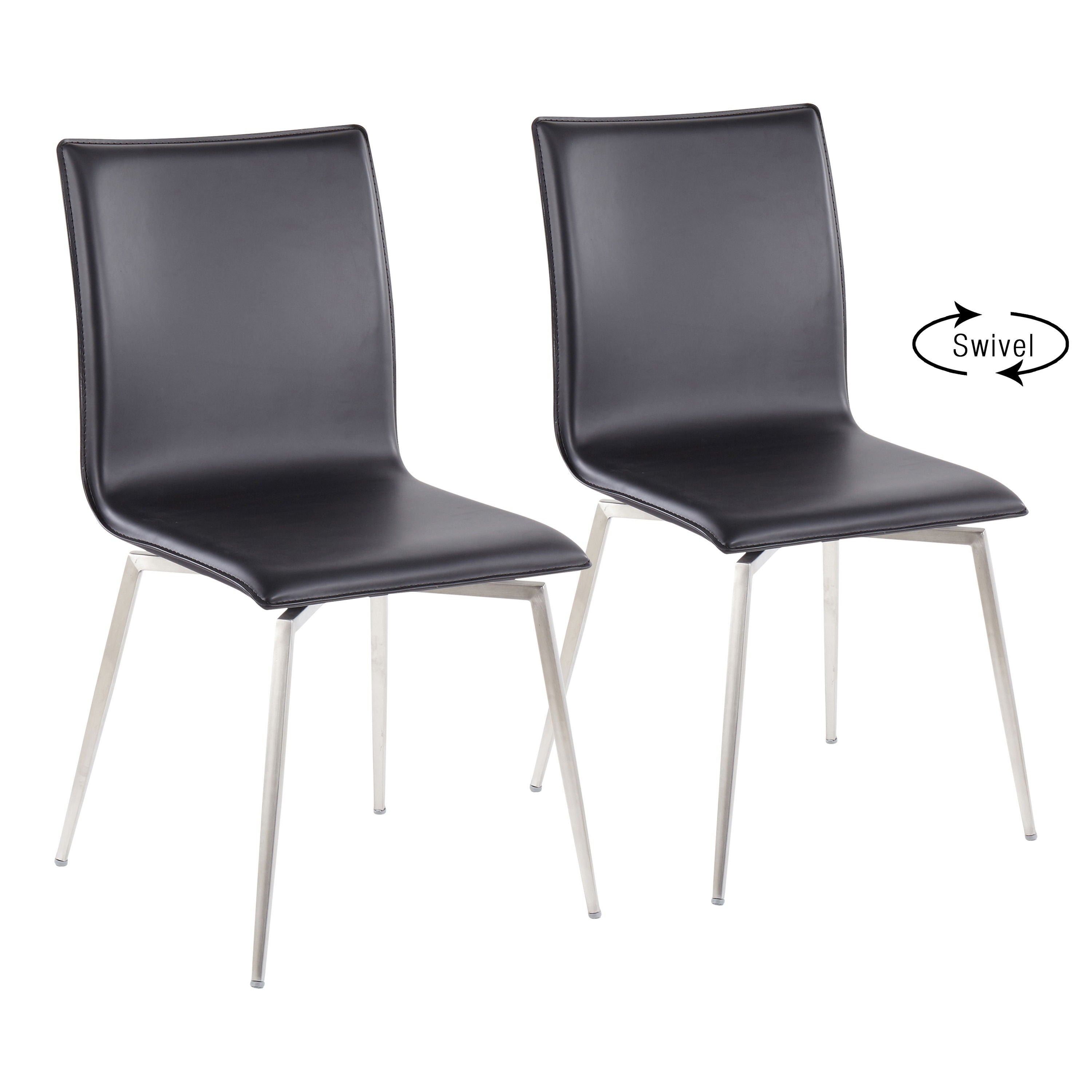 Mason - Contemporary Upholstered Chair (Set of 2) - Black