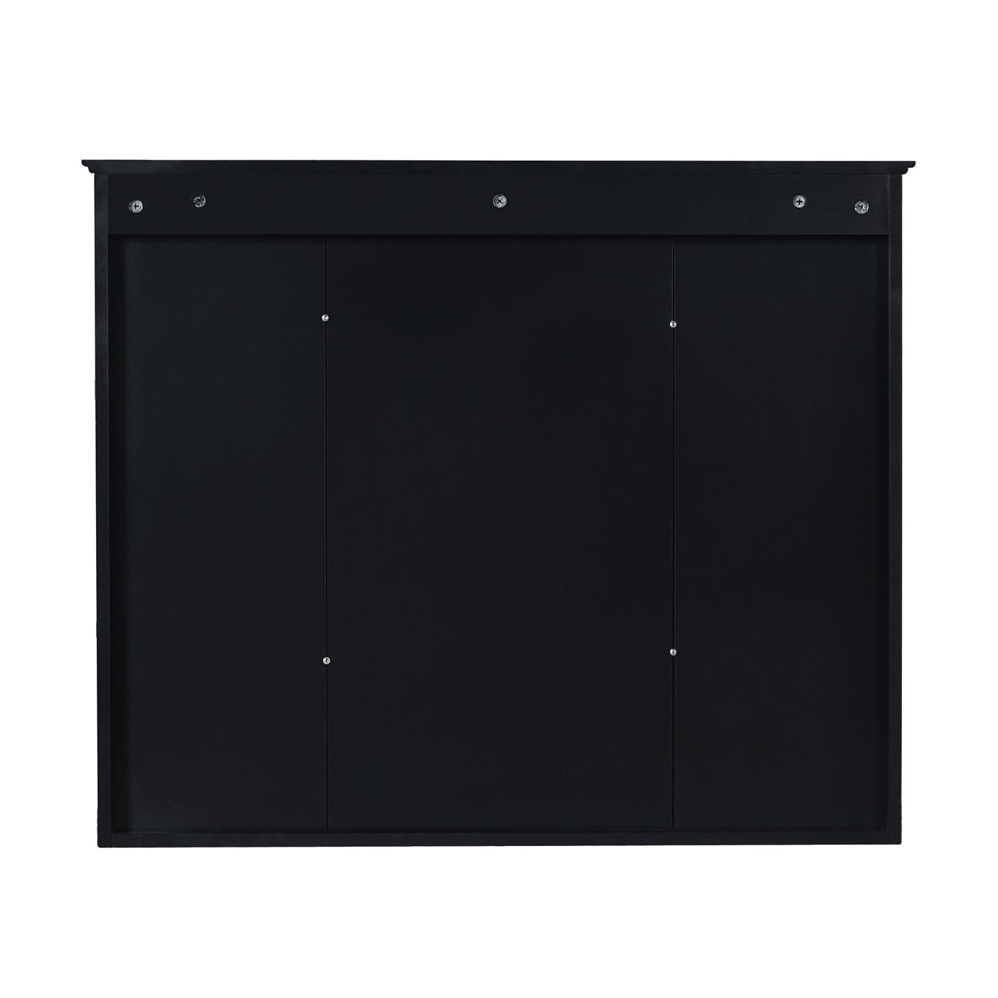 Wall Mounted Bathroom Medicine Cabinet, Modern Bathroom Wall Cabinet With Mirror, Mirror Cabinet With Open Shelves - Black