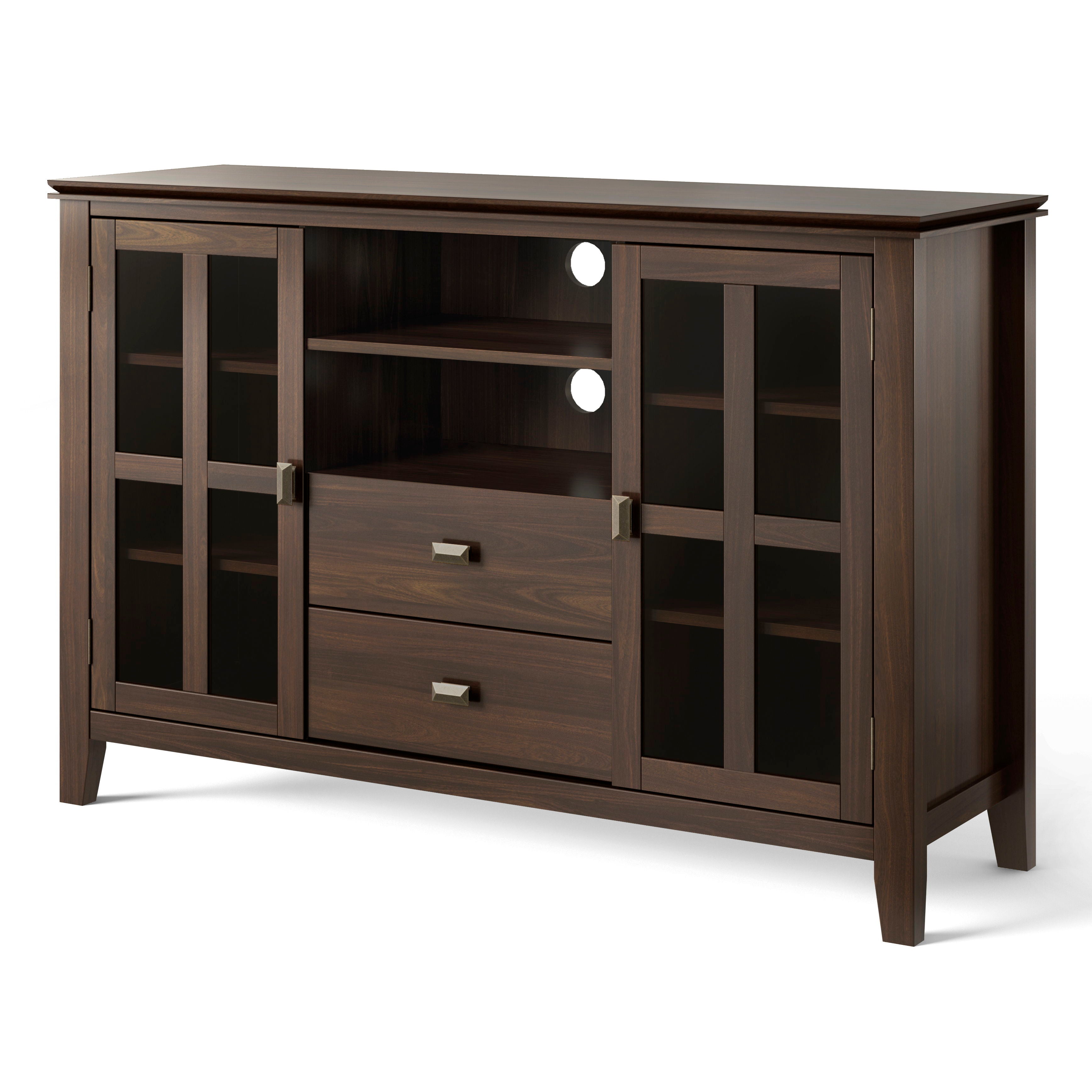 Artisan - Tall TV Media Stand - Tobacco Brown