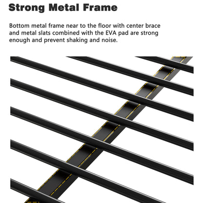 Adam - Twin Over Full Metal Bunk Bed - Black Metal