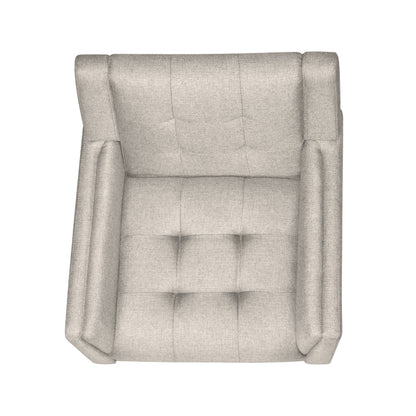 Luminaesque - Fabric Upholstered Armchair With Tufted Back - Beige