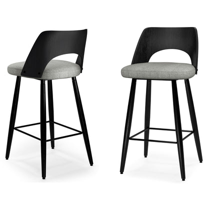 Callie - Counter Height Stool (Set of 2) - Gray