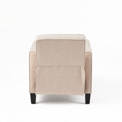 Linen Push Back Chair For Elegant Home - Light Beige