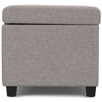 Avalon - Extra Large Storage Ottoman Bench - Cloud Gray