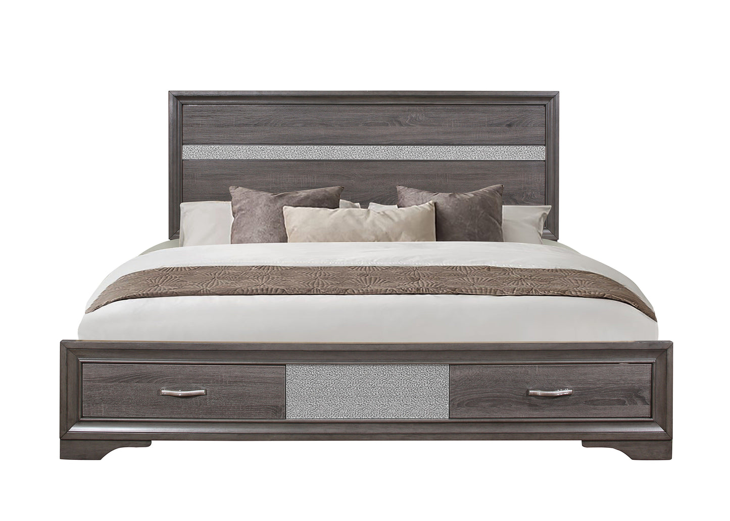 Ryder - Queen Bed Sparkle- Gray