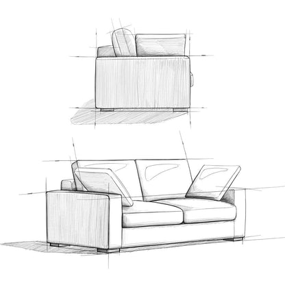 Charlie - Deep Seater Sofa - Dark Gray