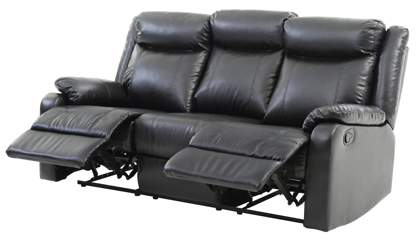 Double Reclining Sofa - Black