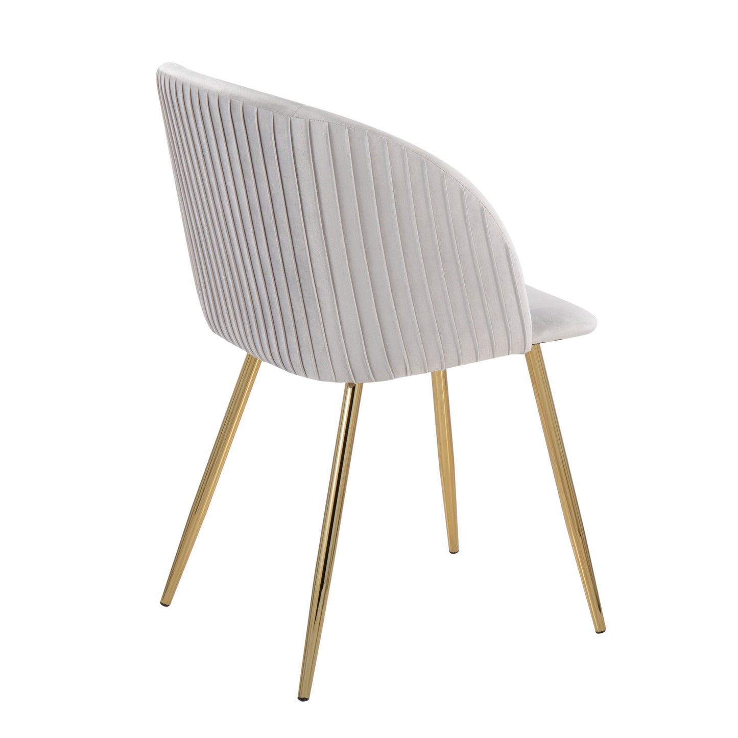 Fran - Pleated Contemporary Chair (Set of 2) - Gold / Silver